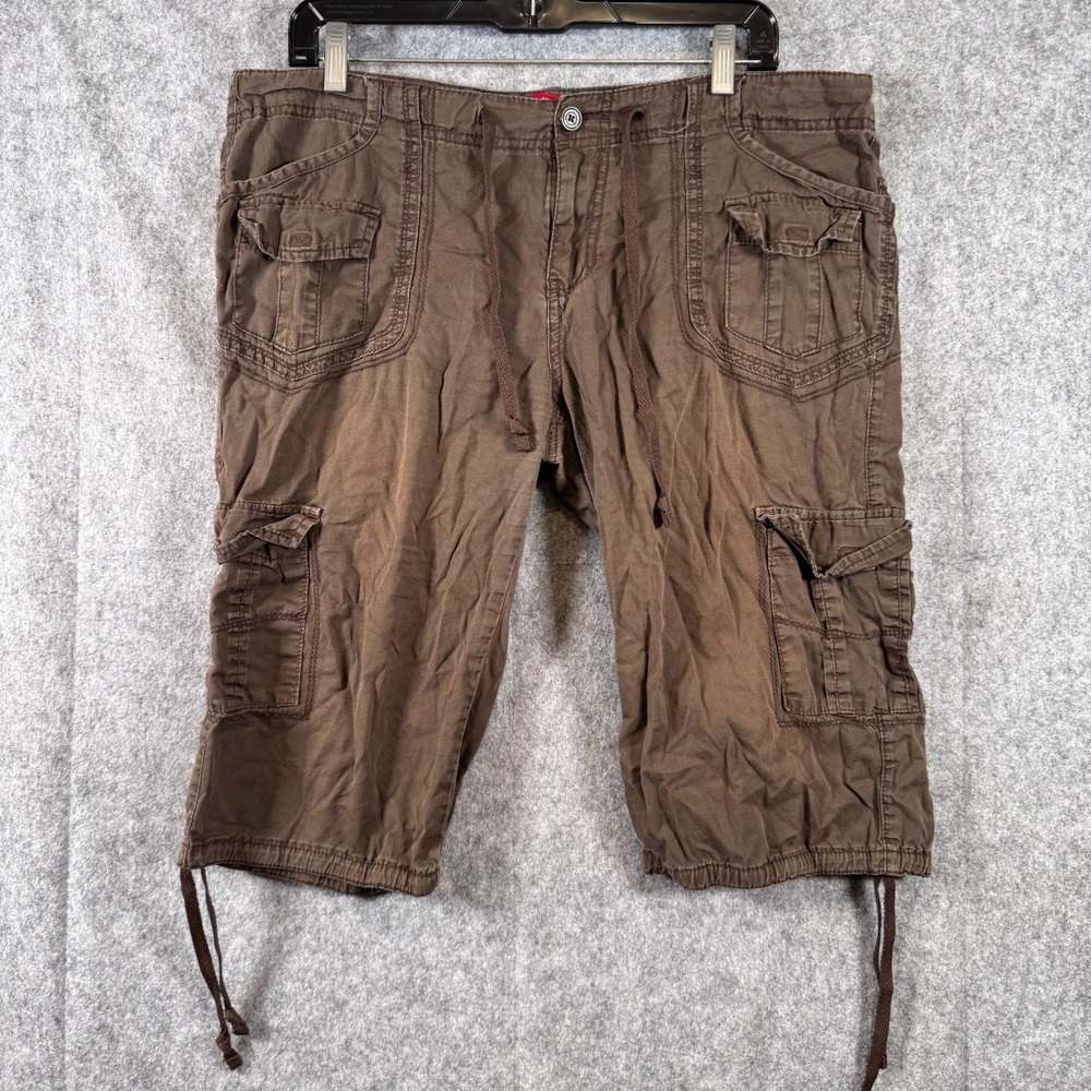Unionbay Bermuda Cargo Shorts Size 15 Brown Utility Military Gorpcore Y2K Boho